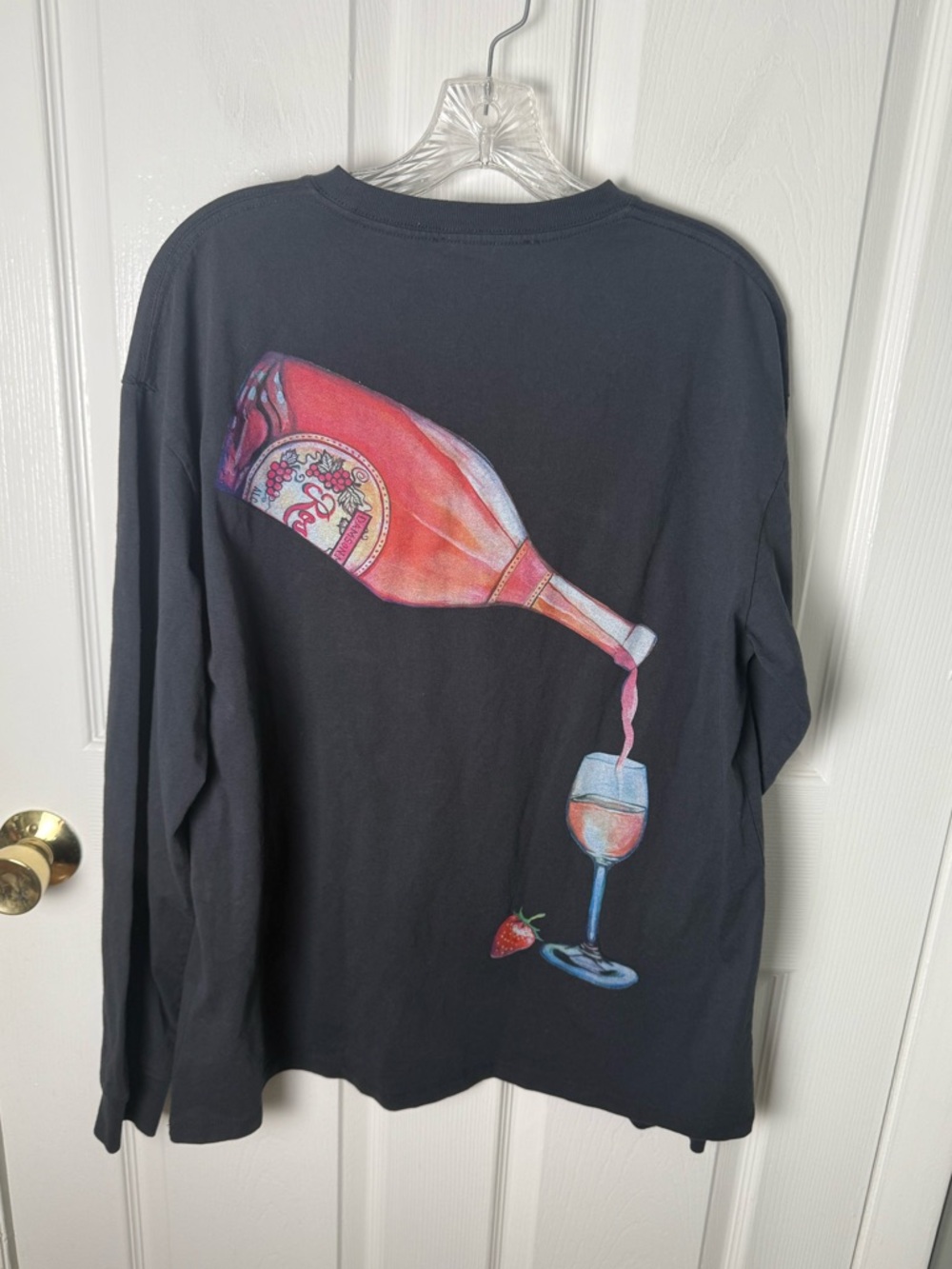 Damson Madder Rose Wine Long Sleeve Tee in Charcoal 6 - Picture 6 of 7